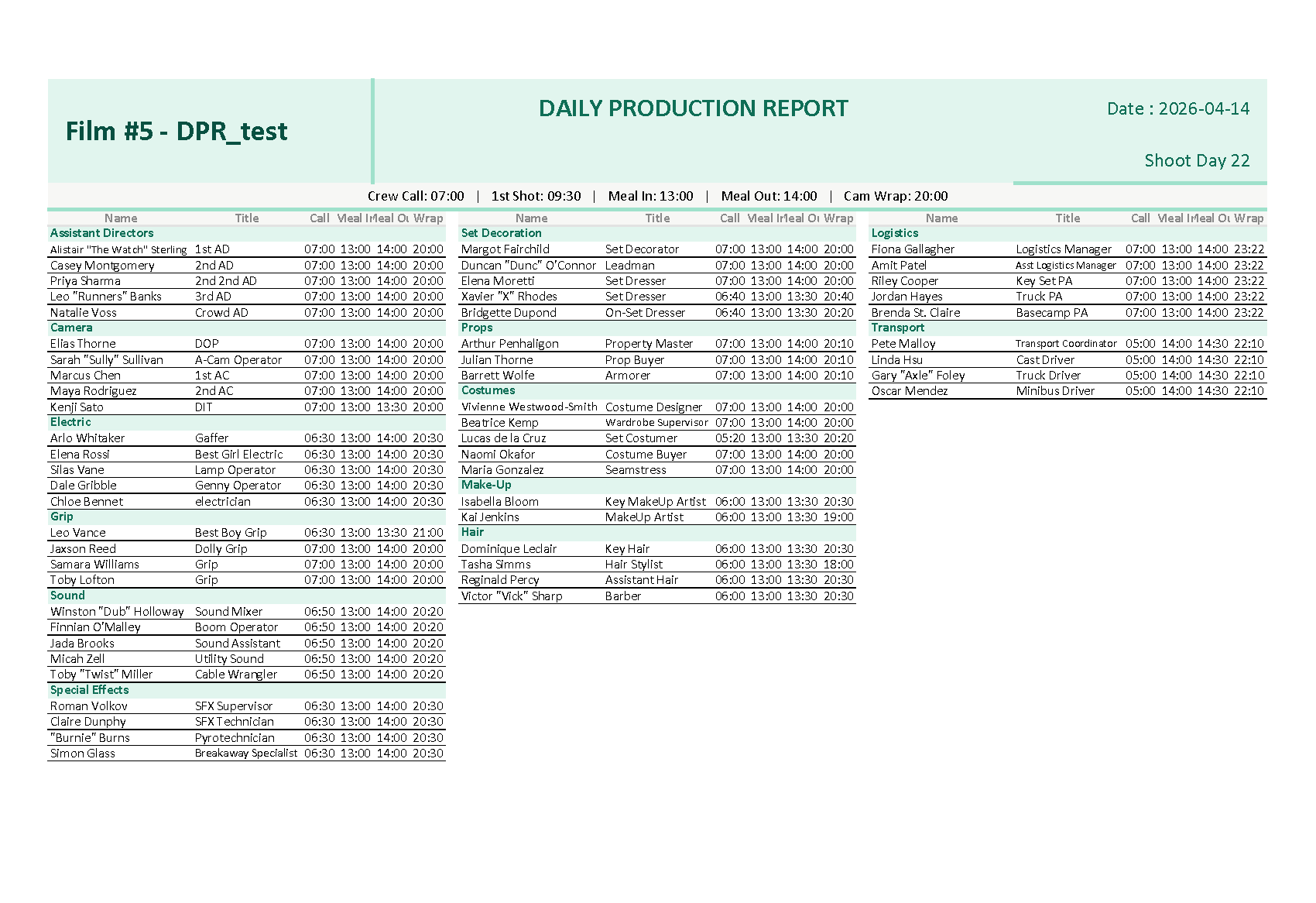 DPR Excel